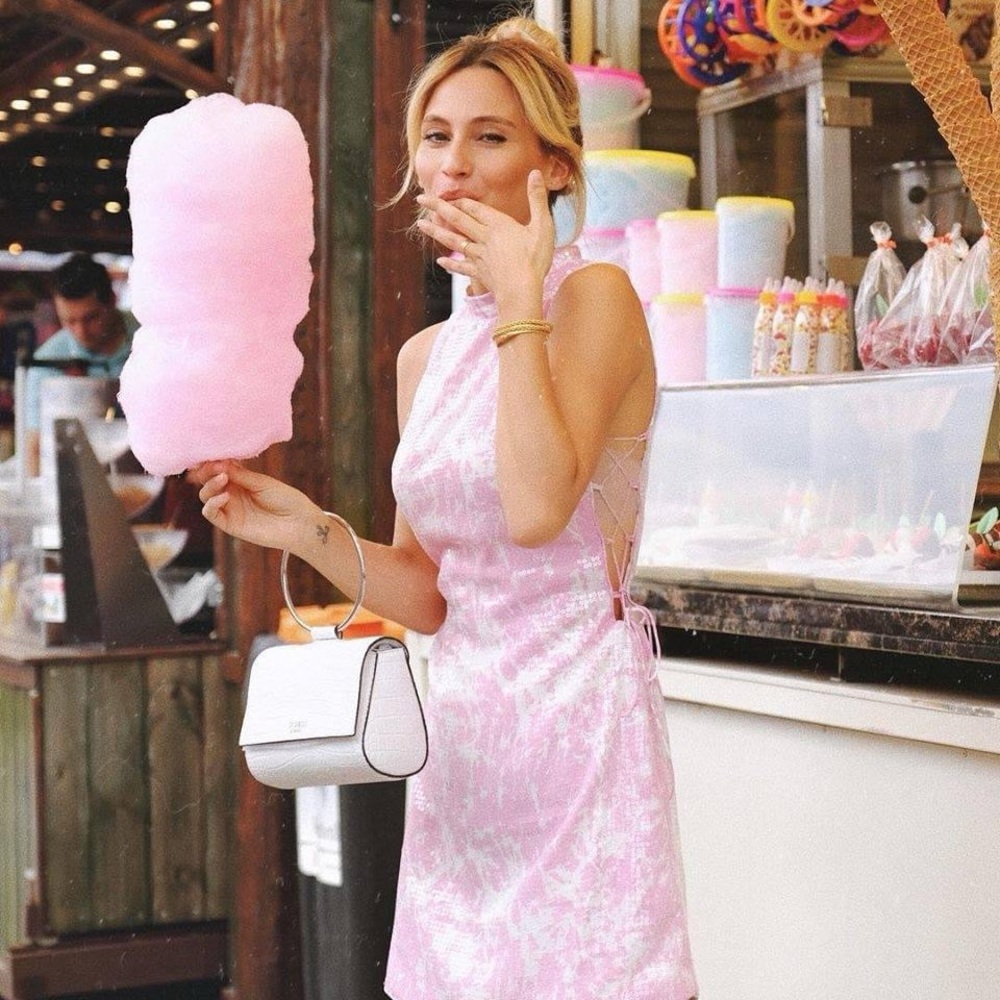 Pink Tie-Dye Sleeveless Dress